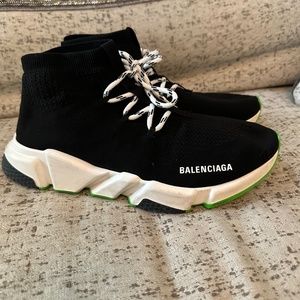 Mens Balenciaga Speed Lace up sock shoes